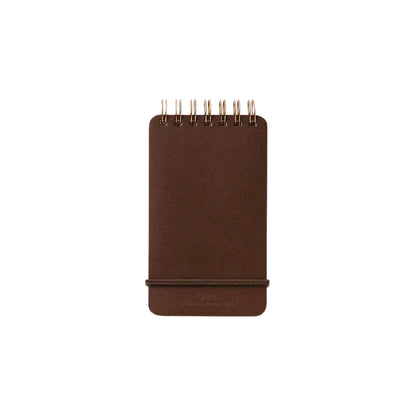 MIDORI - Grain Memo - Bonded Leather Cover - Notepad - Pocket Size - Dark Brown