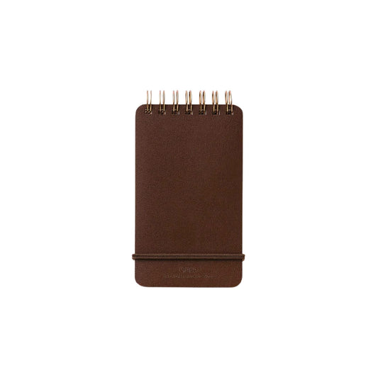 MIDORI - Grain Memo - Bonded Leather Cover - Notepad - Pocket Size - Dark Brown