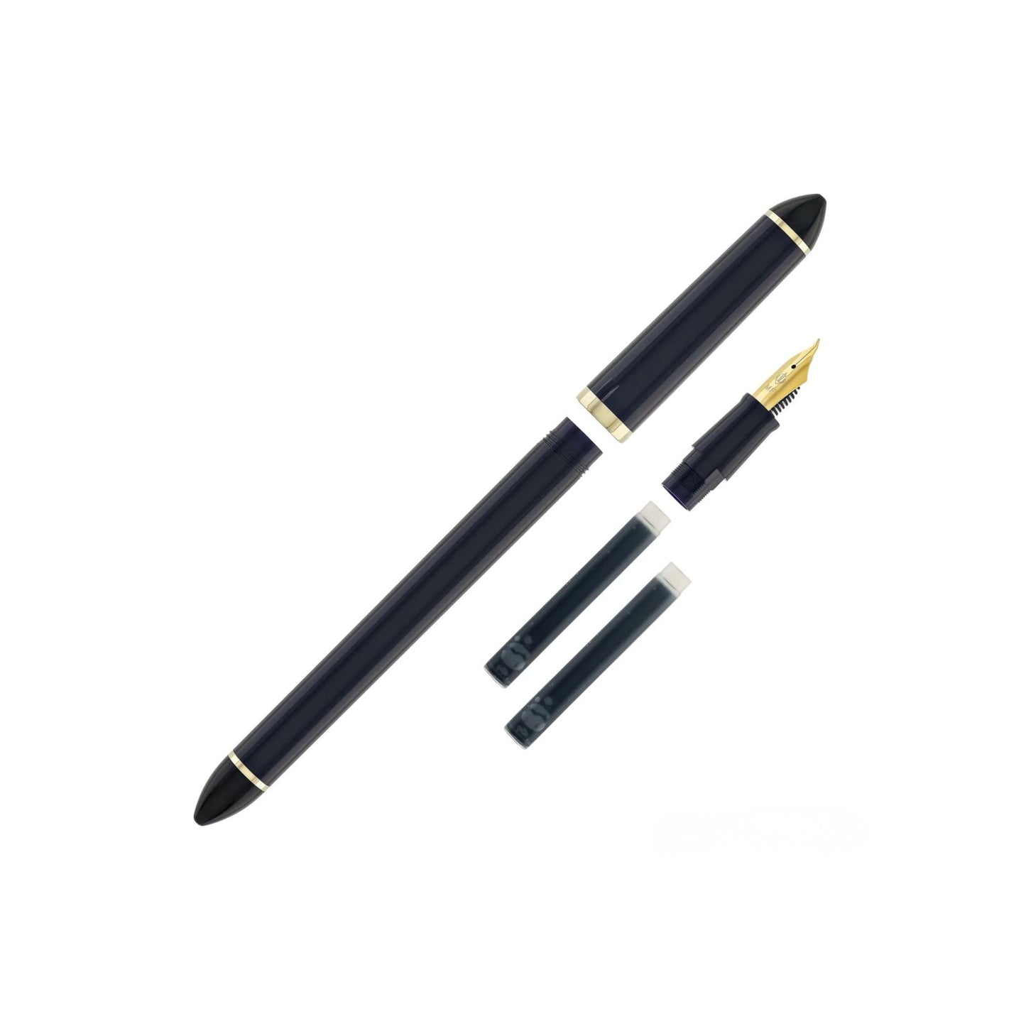 Sailor - Fude DE Mannen Calligraphy Fountain Pen 40 Degree Nib - Dark Blue