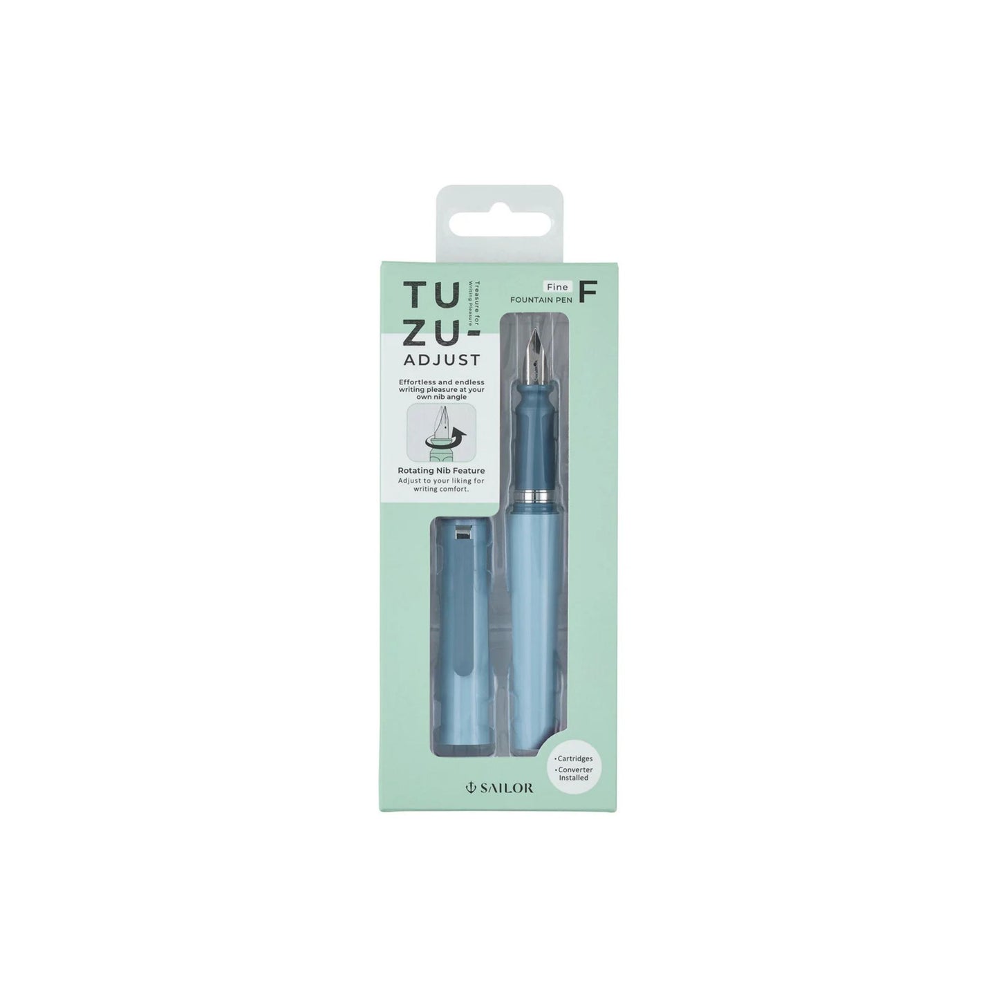 Sailor - TUZU Adjust Fountain Pen Light Blue - Nib Sizes: Fine, Medium, Broad