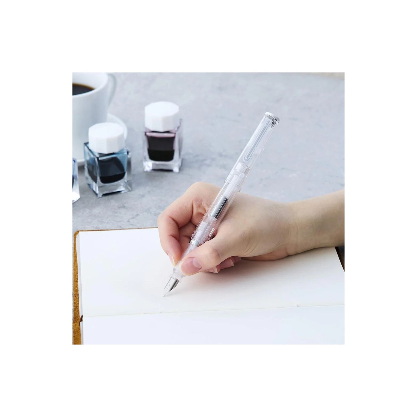 Sailor - TUZU Adjust Fountain Pen Glassy Crystal White - Nib Sizes: Fine, Medium, Broad