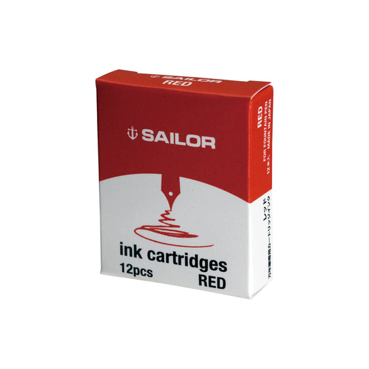 Sailor - Dye Ink Cartridges - Red (12 pack)