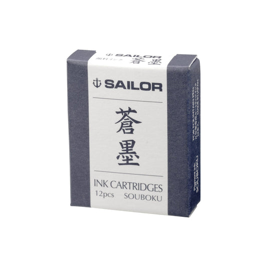 Sailor - Souboku Ink Cartridges - Blue-Black (12 pack)