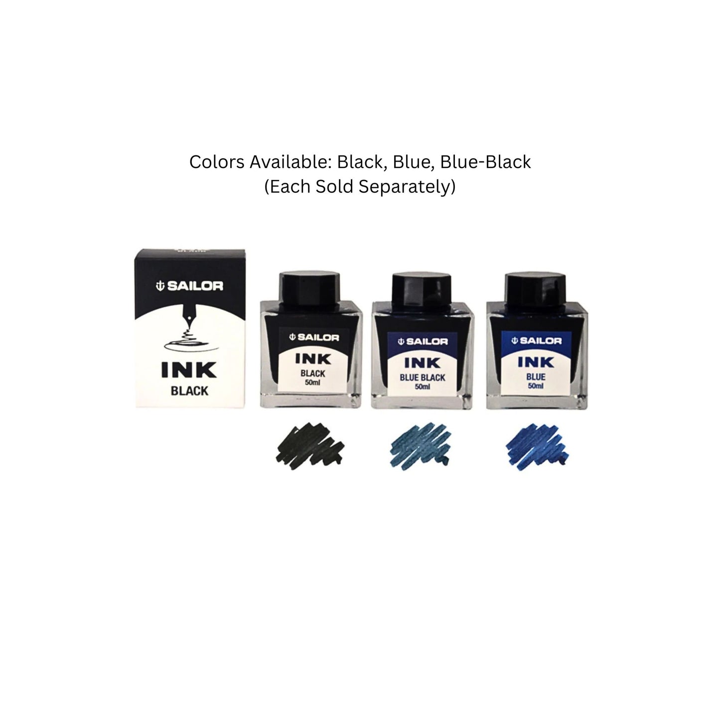 Sailor - Dye Ink Bottle 50ml - Blue-Black