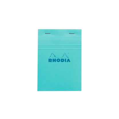 Rhodia - No. 13 Top Stapled Notepad A6 Grid/Graph - Azure Blue