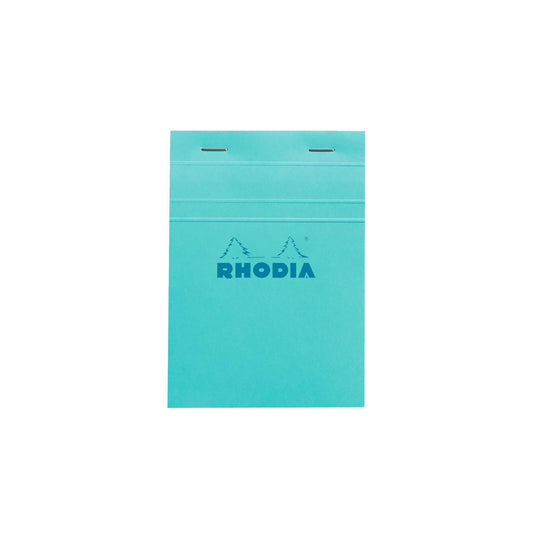 Rhodia - No. 13 Top Stapled Notepad A6 Grid/Graph - Azure Blue