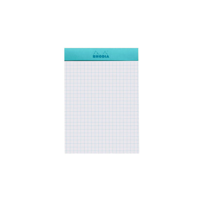 Rhodia - No. 13 Top Stapled Notepad A6 Grid/Graph - Azure Blue