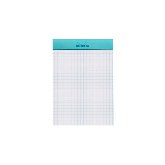 Rhodia - No. 13 Top Stapled Notepad A6 Grid/Graph - Azure Blue