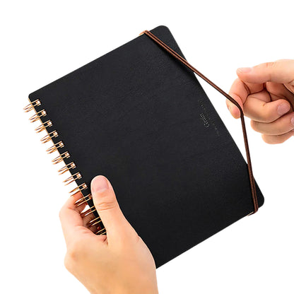 MIDORI - Grain Memo - Bonded Leather Cover - Notebook - B6 - Black