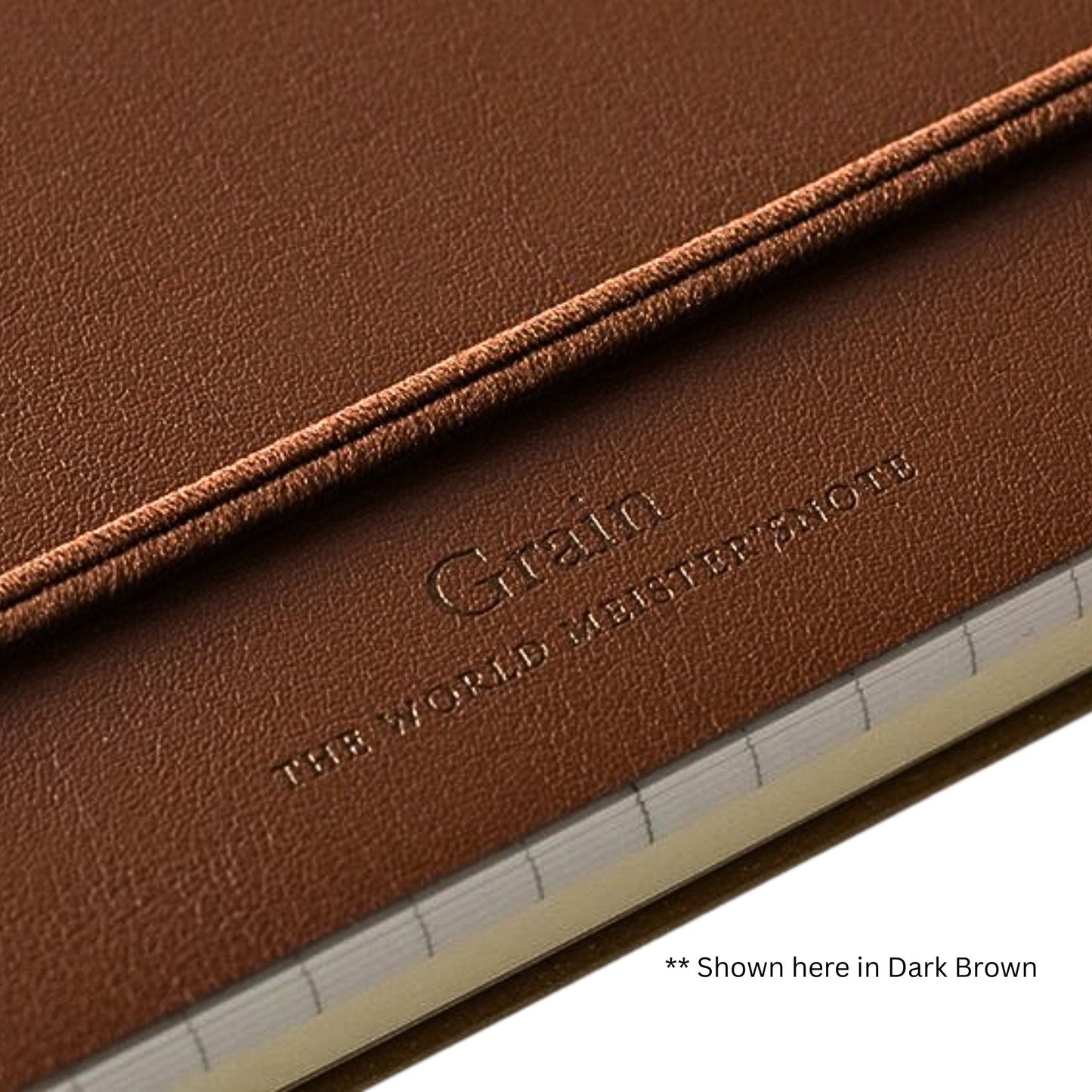 MIDORI - Grain Memo - Bonded Leather Cover - Notebook - B6 - Black