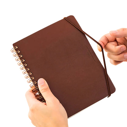 MIDORI - Grain Memo - Bonded Leather Cover - Notebook - B6 - Dark Brown