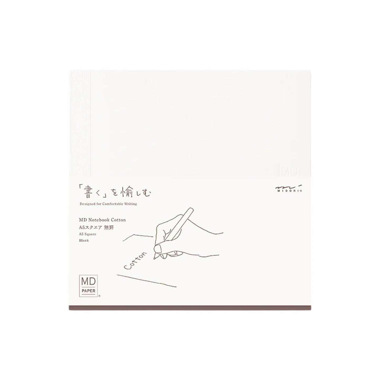 MIDORI - MD PAPER Notebook Cotton - Blank - A5 - Square