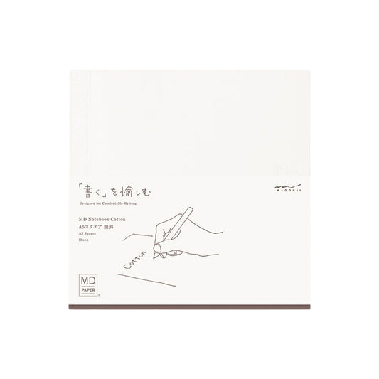 MIDORI - MD PAPER Notebook Cotton - Blank - A5 - Square