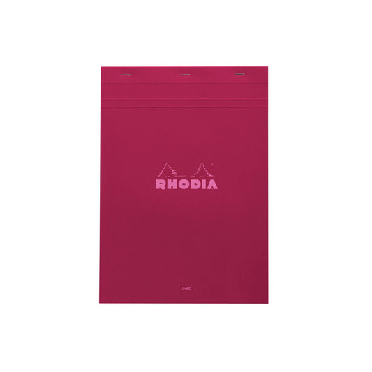 Rhodia - No. 18 Top Stapled Notepad A4 Lined - Plum