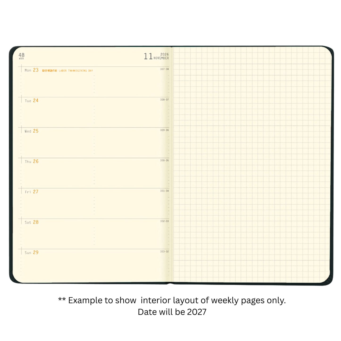 Rhodia - 2027 - Planner - Weekly - Horizontal - A5 - Orange