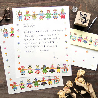 Cozyca Products - Aiko Fukawa - Letter Set - Holding Paws