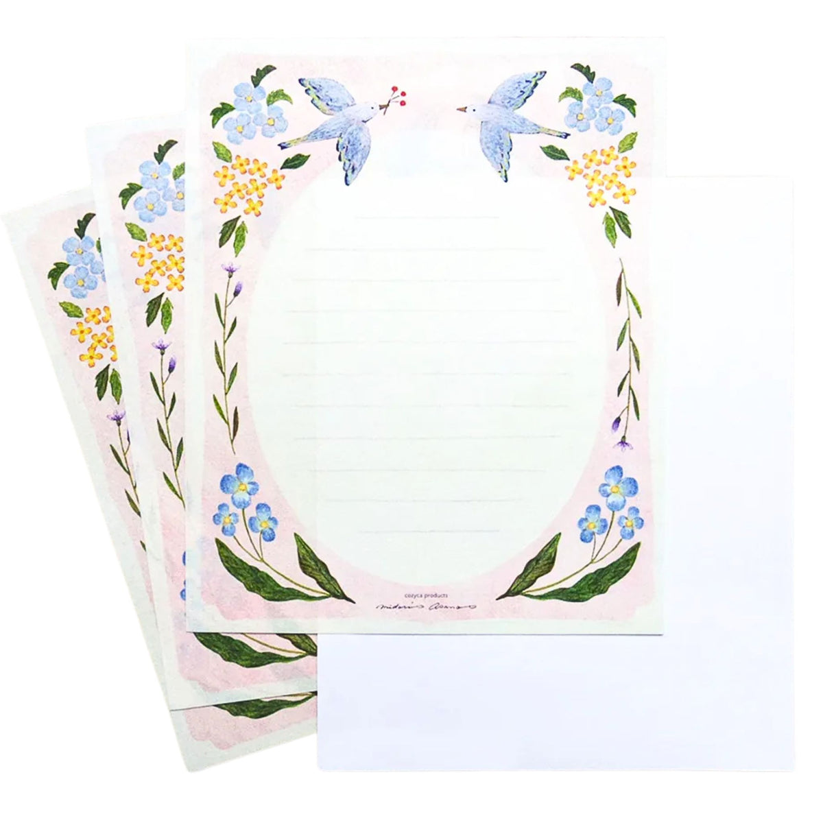 Cozyca Products - Midori Asano - Letter Set - Flower Birds
