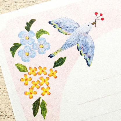 Cozyca Products - Midori Asano - Letter Set - Flower Birds