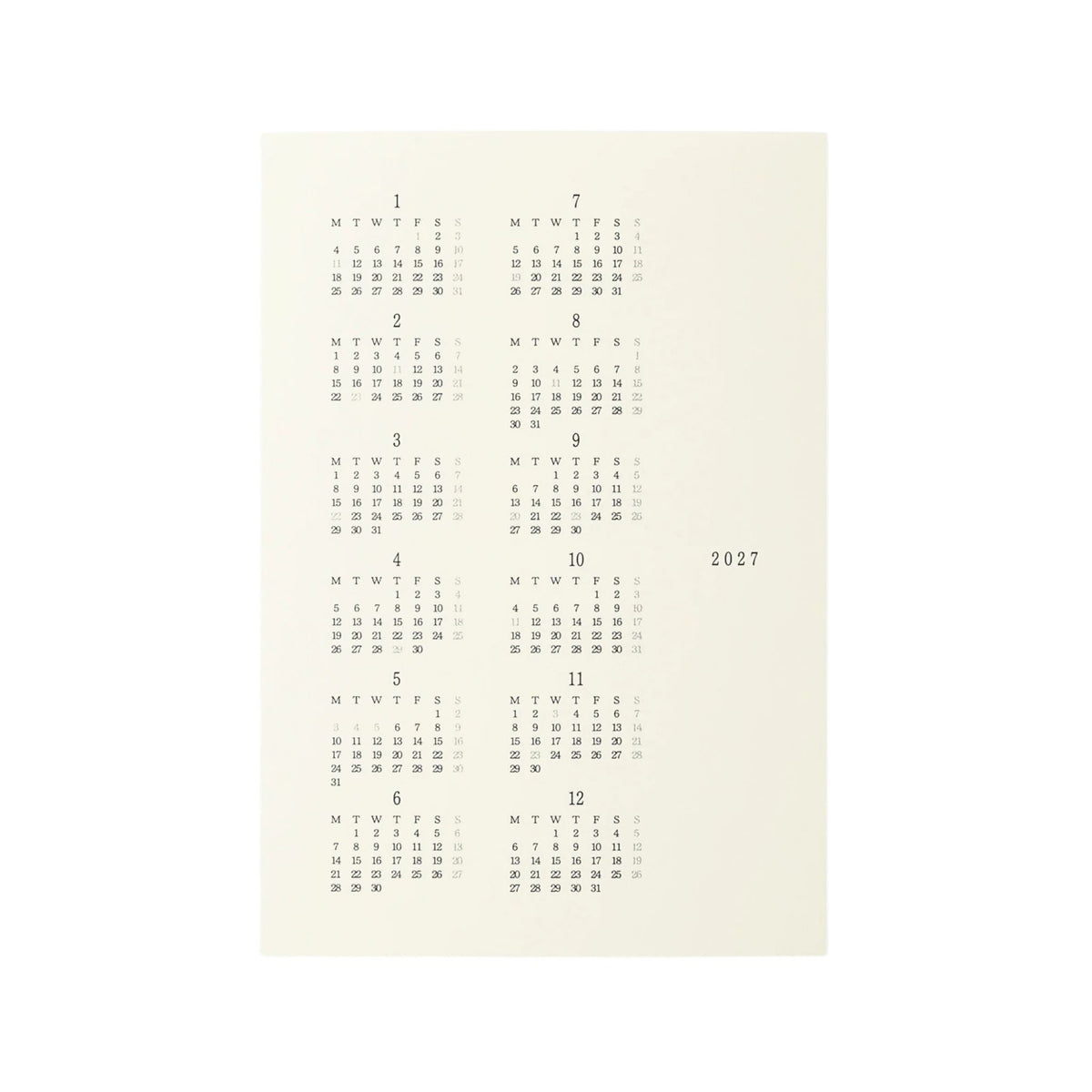 MD PRODUCT - MD Diary Stickers - 2027 - Small