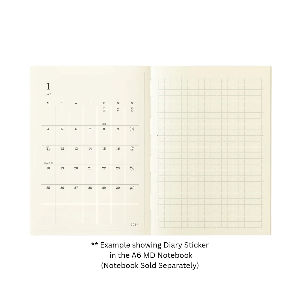 MD PRODUCT - MD Diary Stickers - 2027 - Small