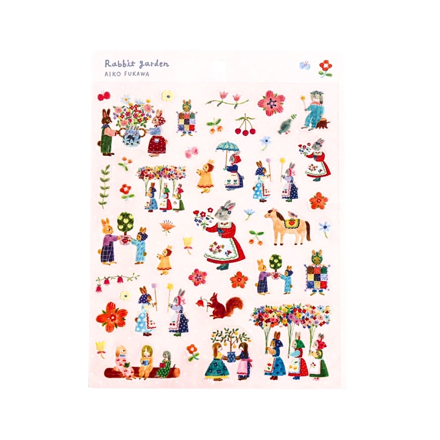 Cozyca Products - Aiko Fukawa - Sticker Sheet - Rabbit Garden