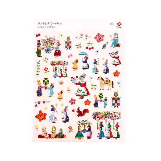 Cozyca Products - Aiko Fukawa - Sticker Sheet - Rabbit Garden
