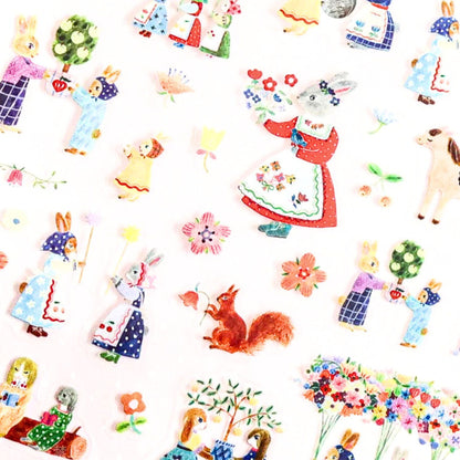 Cozyca Products - Aiko Fukawa - Sticker Sheet - Rabbit Garden