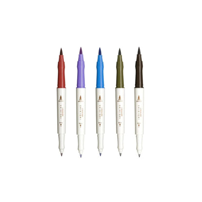 Sailor - Shikiori Double-Sided Brush Pen Set - Summer – 5 Colours
