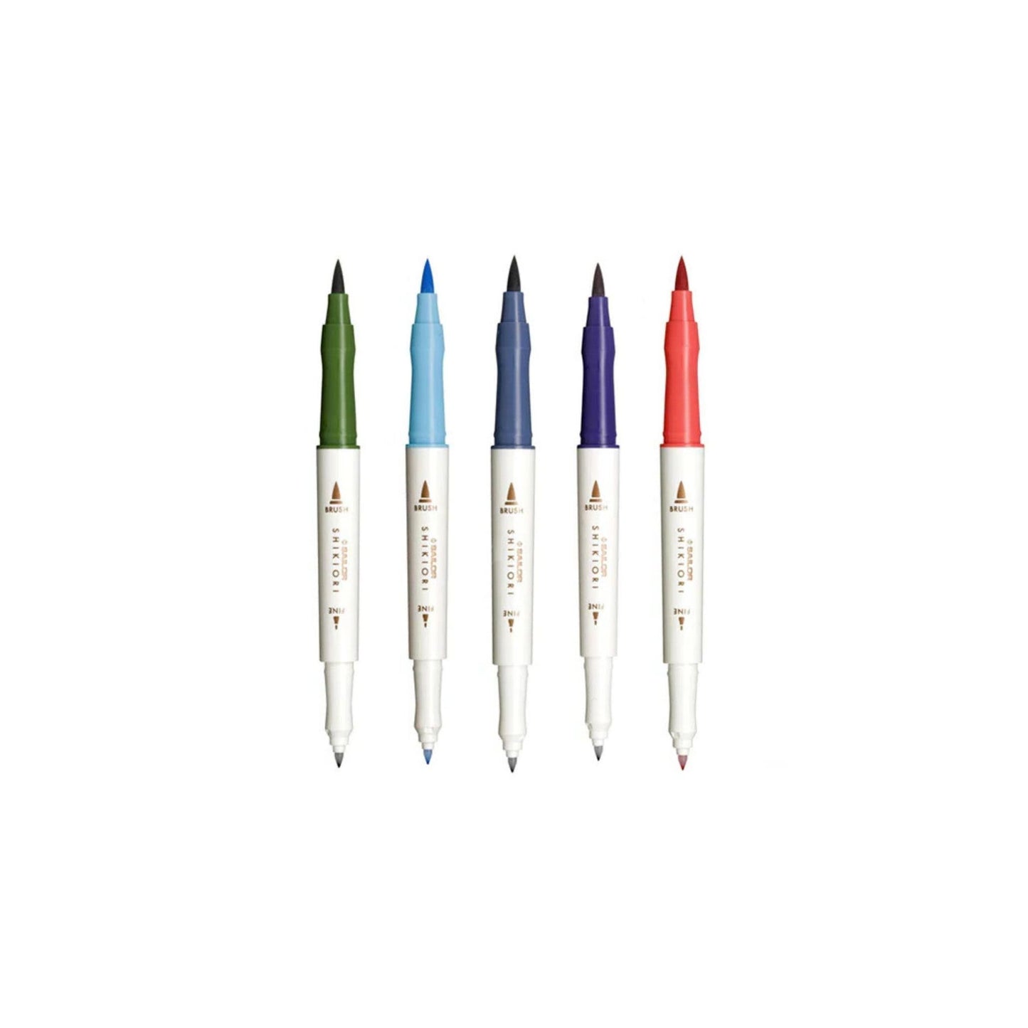Sailor - Shikiori Double-Sided Brush Pen Set - Winter – 5 Colours