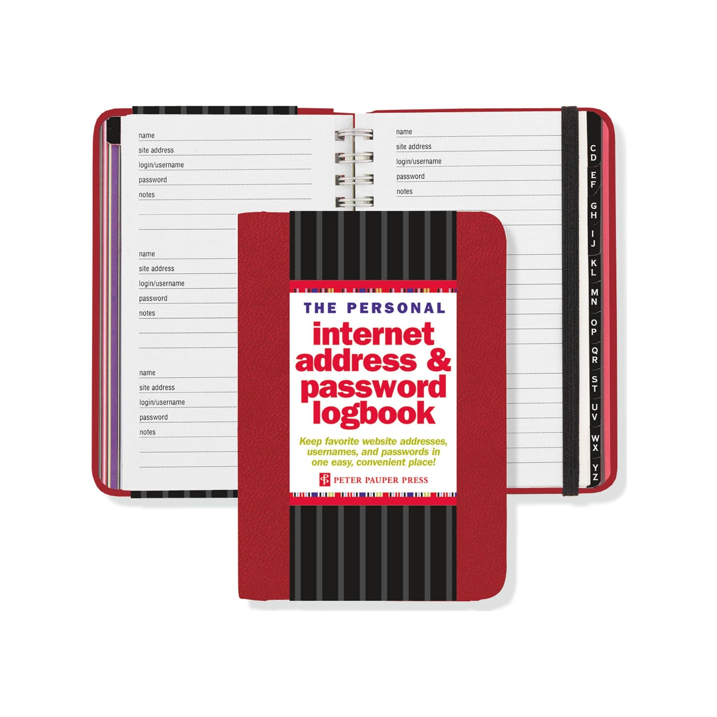 Peter Pauper Press - Personal Internet Address & Password Logbook