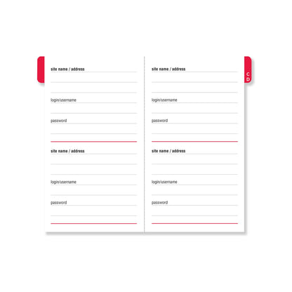 Peter Pauper Press - Pocket Internet Address & Password Logbook