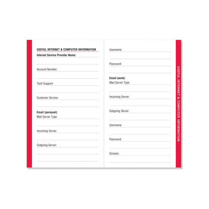 Peter Pauper Press - Pocket Internet Address & Password Logbook