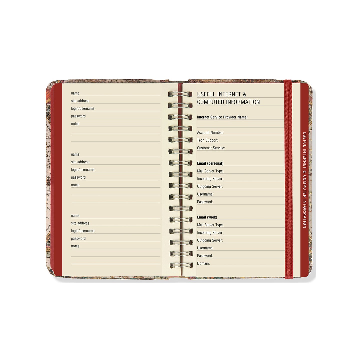 Peter Pauper Press - Old World Internet Address & Password Logbook