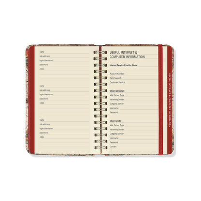 Peter Pauper Press - Old World Internet Address & Password Logbook