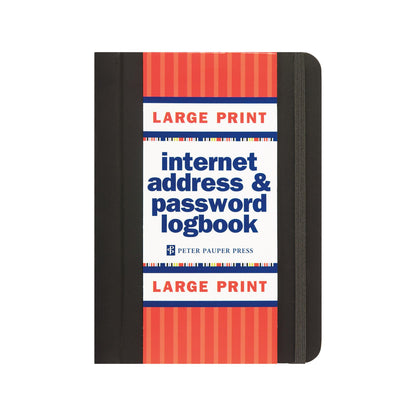 Peter Pauper Press - Large Print Internet Address & Password Logbook