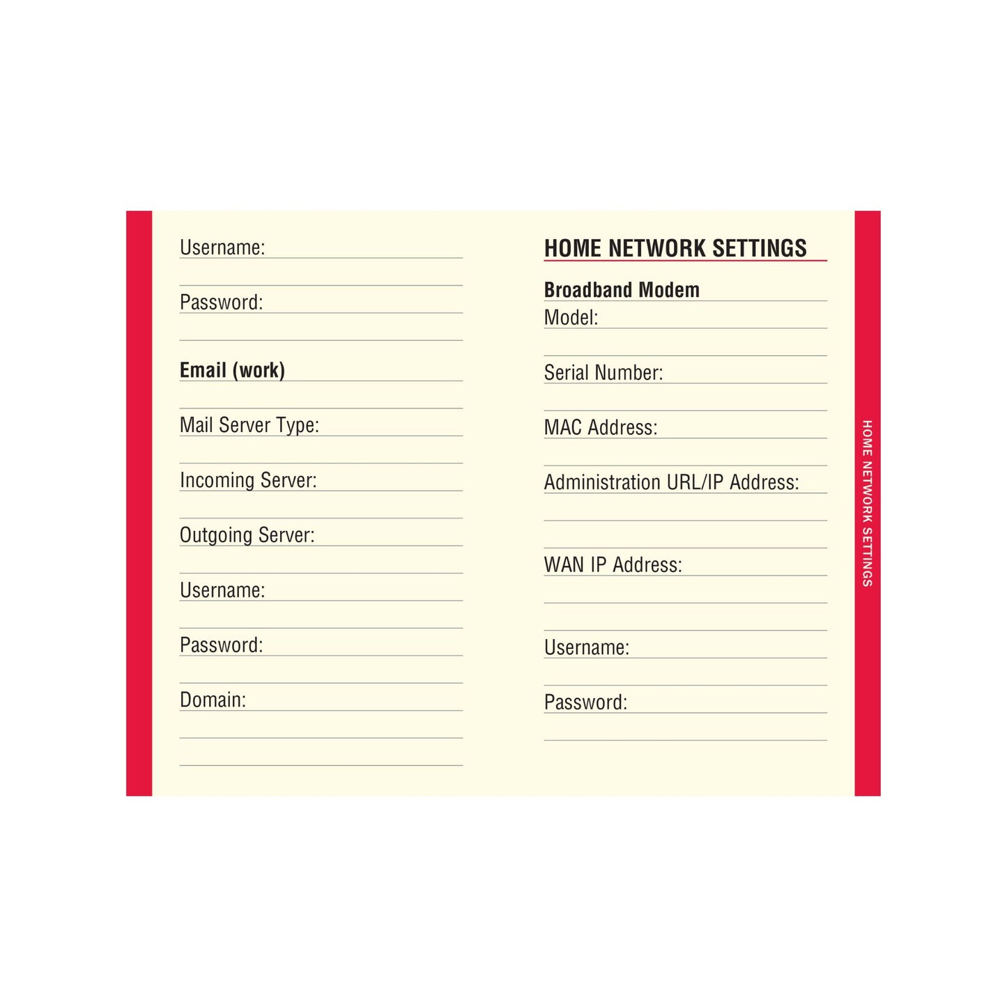 Peter Pauper Press - Large Print Internet Address & Password Logbook