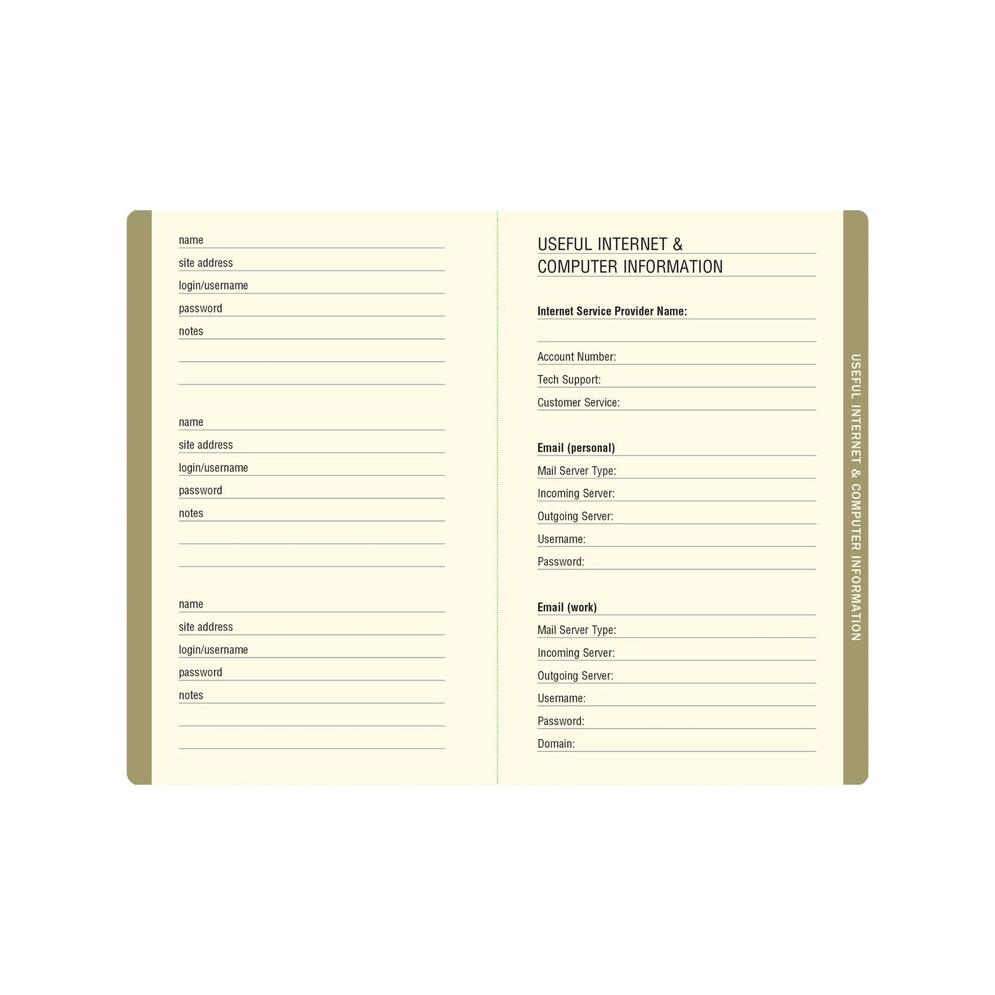Peter Pauper Press - Midnight Floral Internet Address & Password Logbook