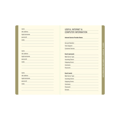 Peter Pauper Press - Midnight Floral Internet Address & Password Logbook