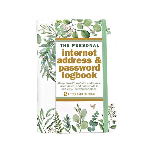 Peter Pauper Press - Eucalyptus Internet Address & Password Logbook