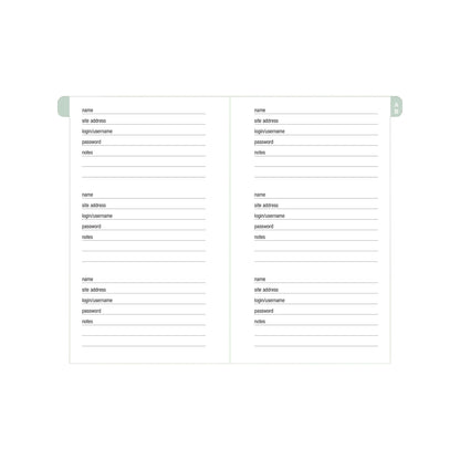 Peter Pauper Press - Eucalyptus Internet Address & Password Logbook