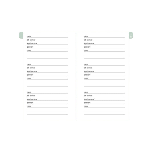 Peter Pauper Press - Eucalyptus Internet Address & Password Logbook