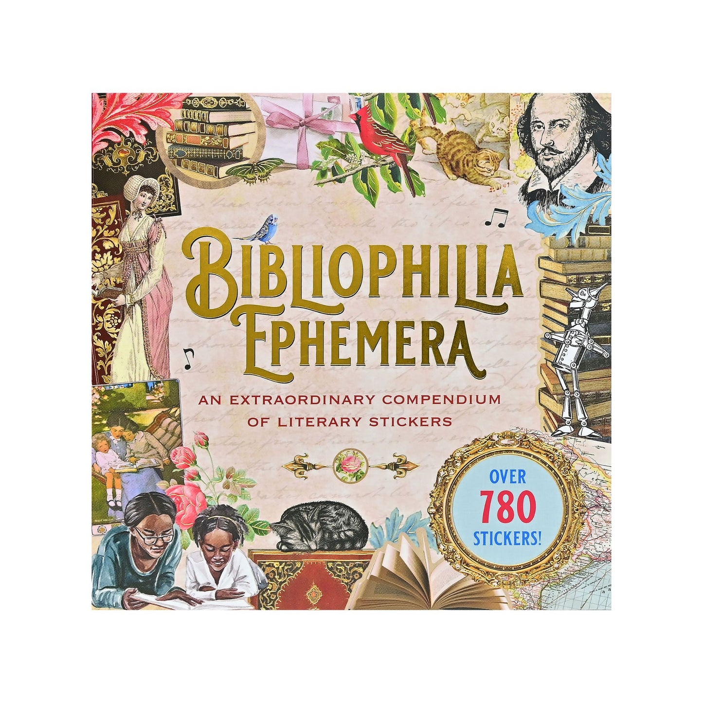 Peter Pauper Press - Bibliophilia Ephemera Sticker Book