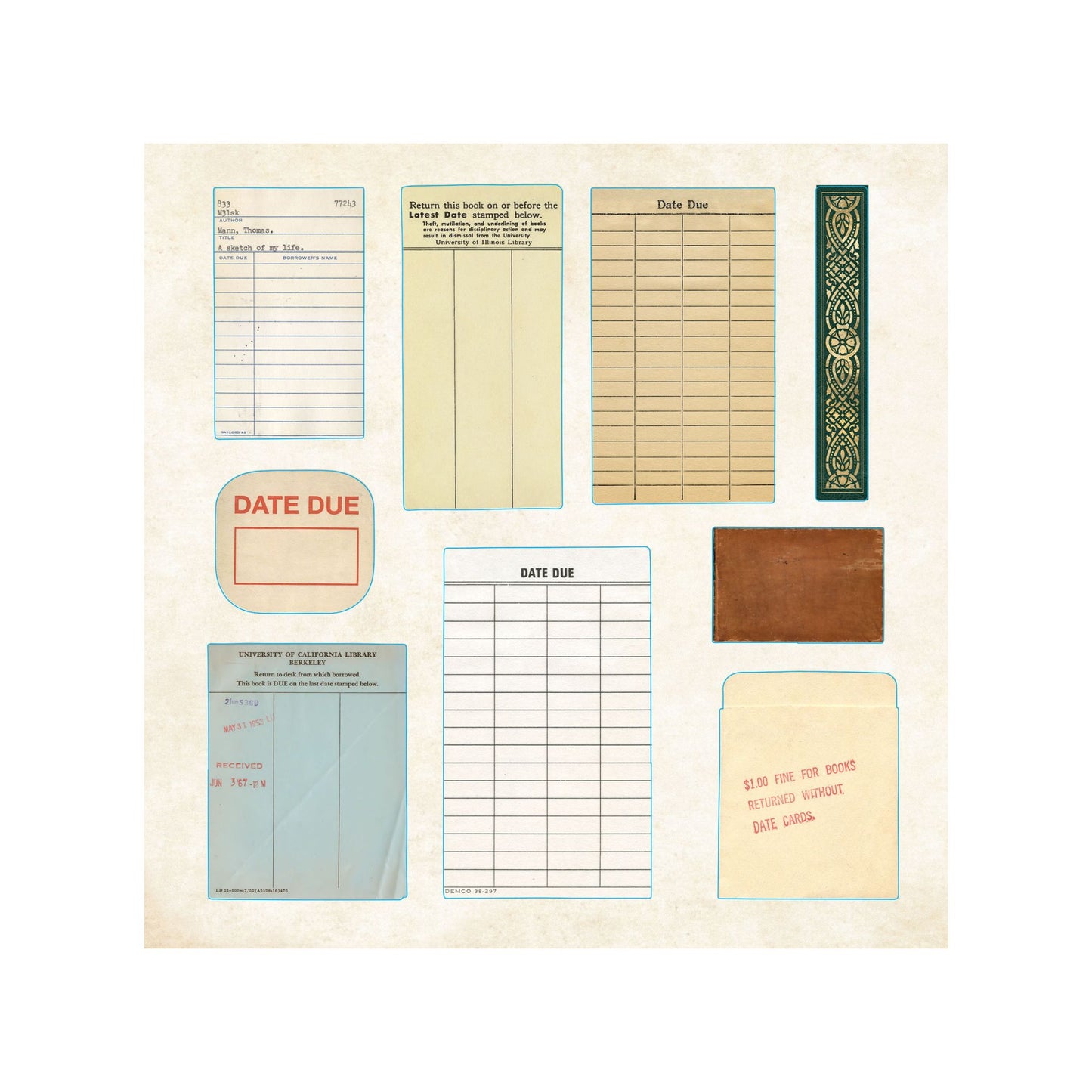 Peter Pauper Press - Bibliophilia Ephemera Sticker Book