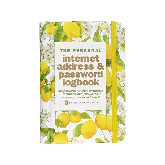 Peter Pauper Press - Amalfi Lemons Internet Address & Password Logbook