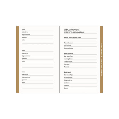 Peter Pauper Press - Amalfi Lemons Internet Address & Password Logbook