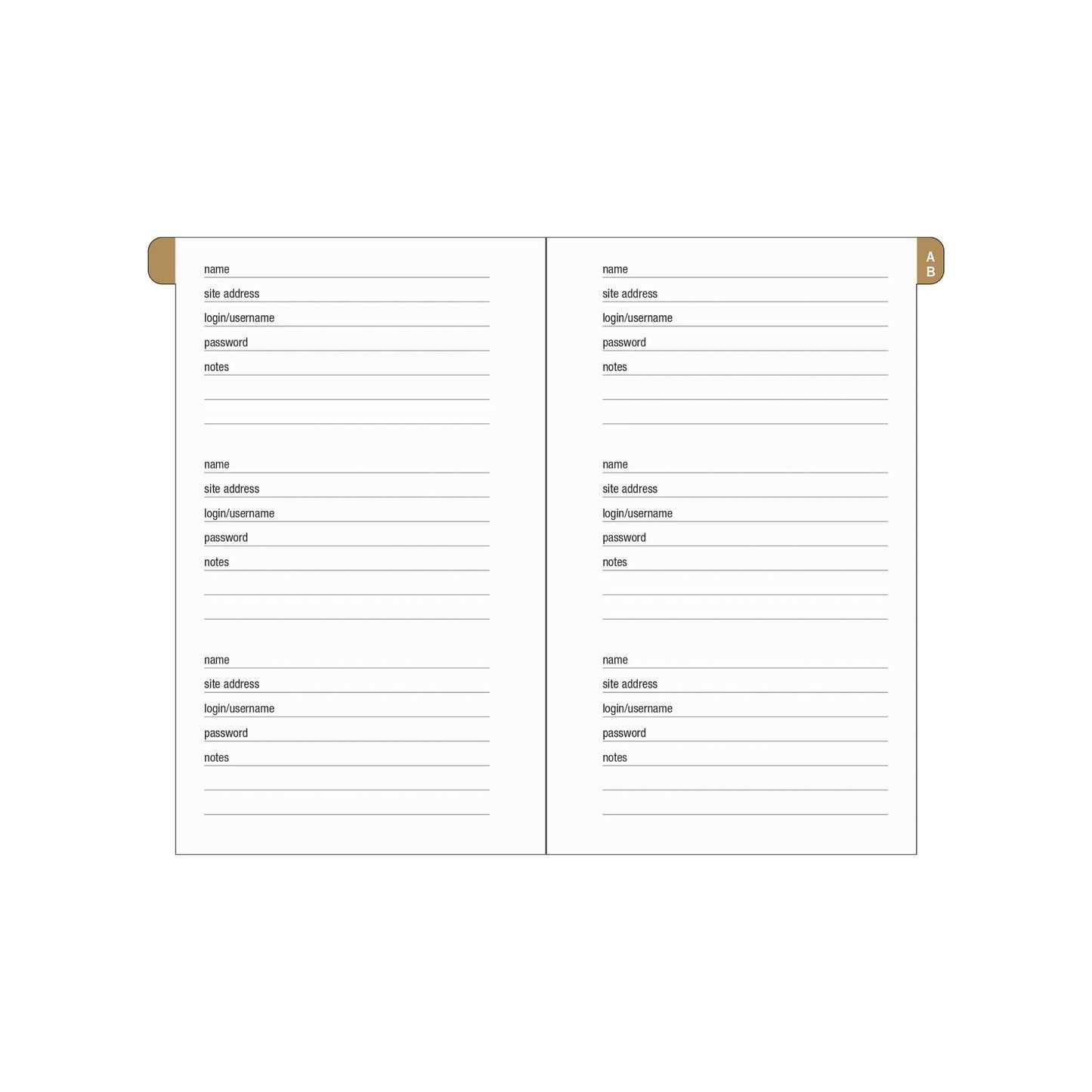 Peter Pauper Press - Amalfi Lemons Internet Address & Password Logbook