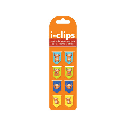 Peter Pauper Press - Highland Cow i-Clips Magnetic Page Markers