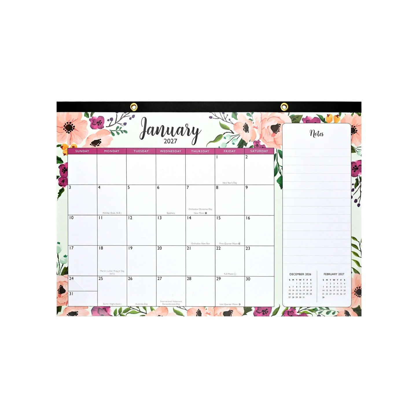Peter Pauper Press - 2027 Floral Desk Pad Calendar