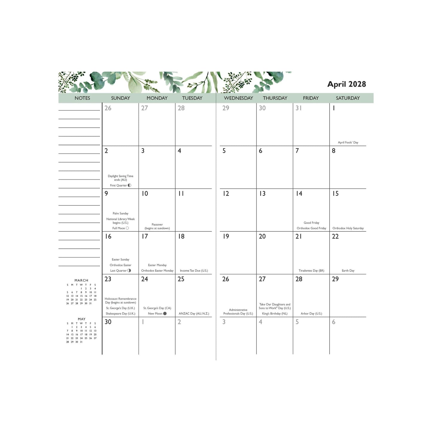 Peter Pauper Press - 2027-28 Eucalyptus 2-Year Pocket Planner