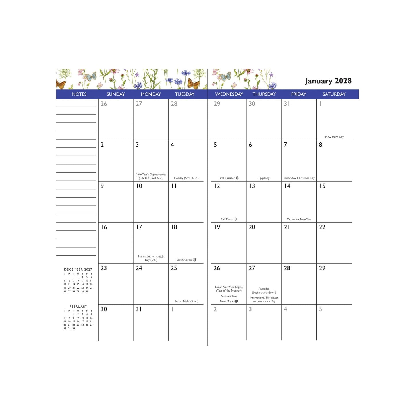 Peter Pauper Press - 2027-28 Wildflower Garden 2-Year Pocket Planner